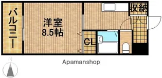 アバンダント鹿谷【2階】の間取り