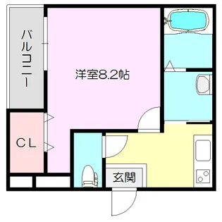 フジパレス井高野2番館【3階】の間取り