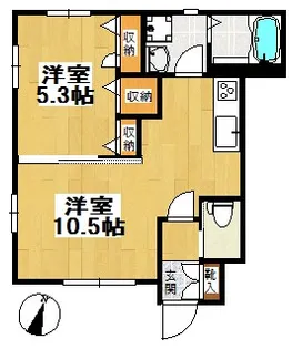 メゾンこぶし【1階】の間取り