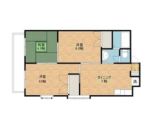サンヒル城見【1階】の間取り