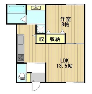 高杉アパート【1階】の間取り