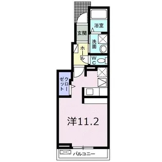 ピースリー【1階】の間取り