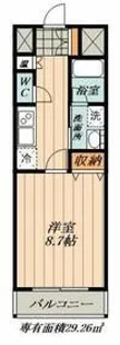 Castle Hills 柳ヶ瀬【7階】の間取り