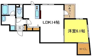 サンシャイン粉浜【3階】の間取り