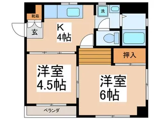ベルメゾン山王【2階】の間取り