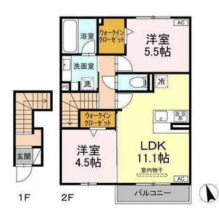 アンティエーヌ トシリア【2階】の間取り