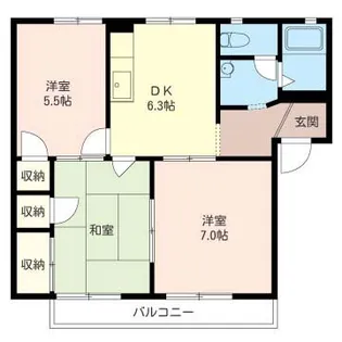 グリーンピア海老名B【2階】の間取り