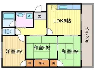ハイツナカムラII【1階】の間取り