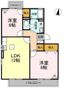 エクシード平野 A【1階】の間取り