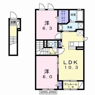 セルツN【2階】の間取り