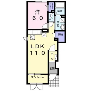 シェル・アンジュ A【1階】の間取り