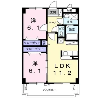 レジデンス プラシード【2階】の間取り