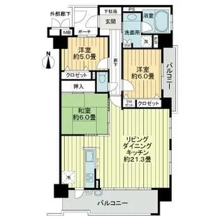 サーパス舟津町【4階】の間取り
