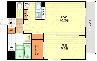 スプランディッド梅田WEST【12階】の間取り