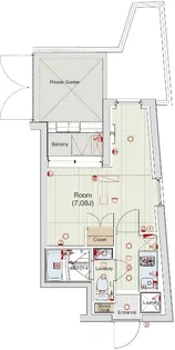 セリュークス品川東大井II【1階】の間取り