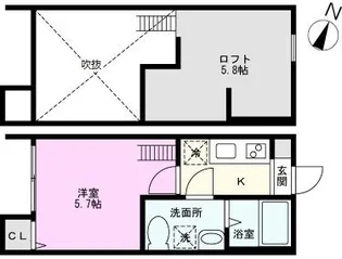 Amay-kufu(アメクフ)【2階】の間取り