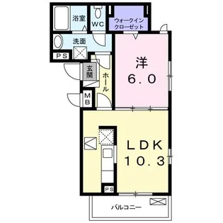 スタービレD【1階】の間取り