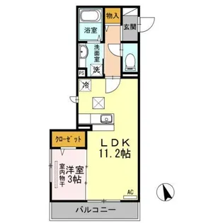 エクレウス下馬【1階】の間取り