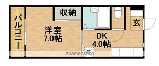 ハーベスト上島【1階】の間取り