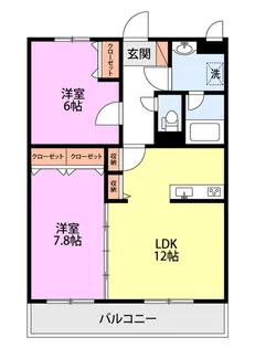 RESIDENCE Hill West裏館【1階】の間取り