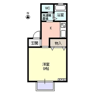 エスポワール馬見ヶ崎B棟【1階】の間取り