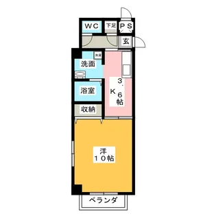 エスポアール東水代【1階】の間取り