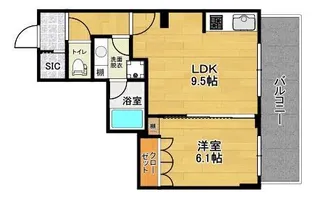 コンフィアル赤木【5階】の間取り