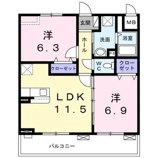 エスポワールIV【3階】の間取り