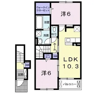 フラン アンジュII【2階】の間取り