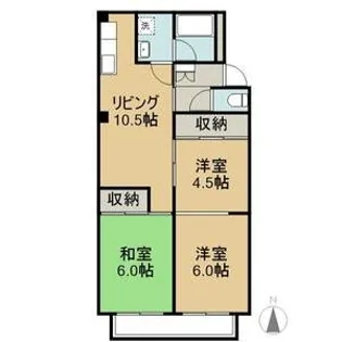 ハイツ笹川【2階】の間取り