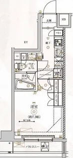 ヴォーガコルテ東府中アジールコート【7階】の間取り