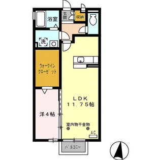 アムール【1階】の間取り