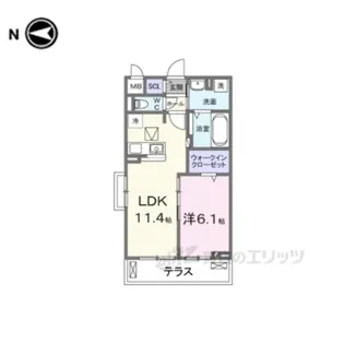 フィオーレカーサ【1階】の間取り