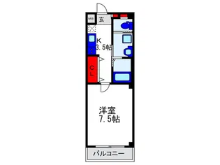 ディア・石橋【3階】の間取り