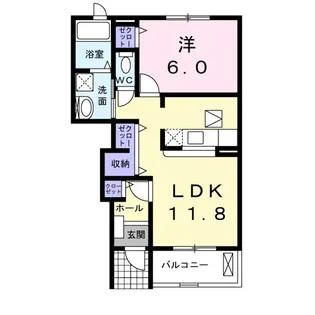 グランソレイユKO V【1階】の間取り