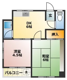 原田ハイツA棟【2階】の間取り