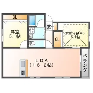 ルクールトロワ【3階】の間取り