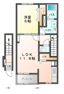 メゾン ド フォー ユー【2階】の間取り