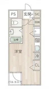 ドゥマン梅田【4階】の間取り