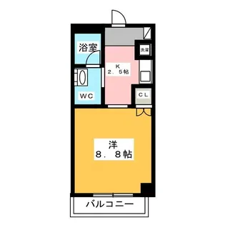 リバブル本通【7階】の間取り