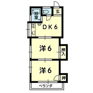 徳永アパート【2階】の間取り