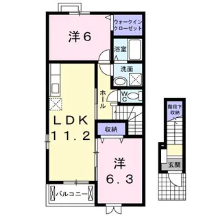 プライムハイツ【2階】の間取り