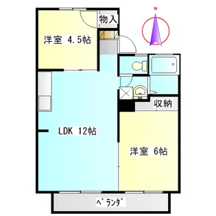 スカイハイツ高橋II【1階】の間取り