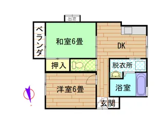 サニーハイネス【1階】の間取り