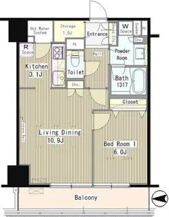 グランドゥール代々木大山【10階】の間取り