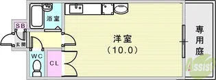 パックスヴィラ平野【1階】の間取り