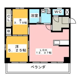 ヴィラージュ八寸町S棟【1階】の間取り