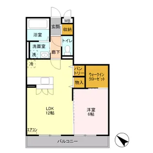 エルドシック大森【1階】の間取り