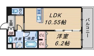 プレジオ豊中【9階】の間取り