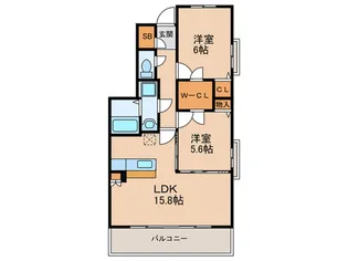 Urban Heights西新南【2階】の間取り